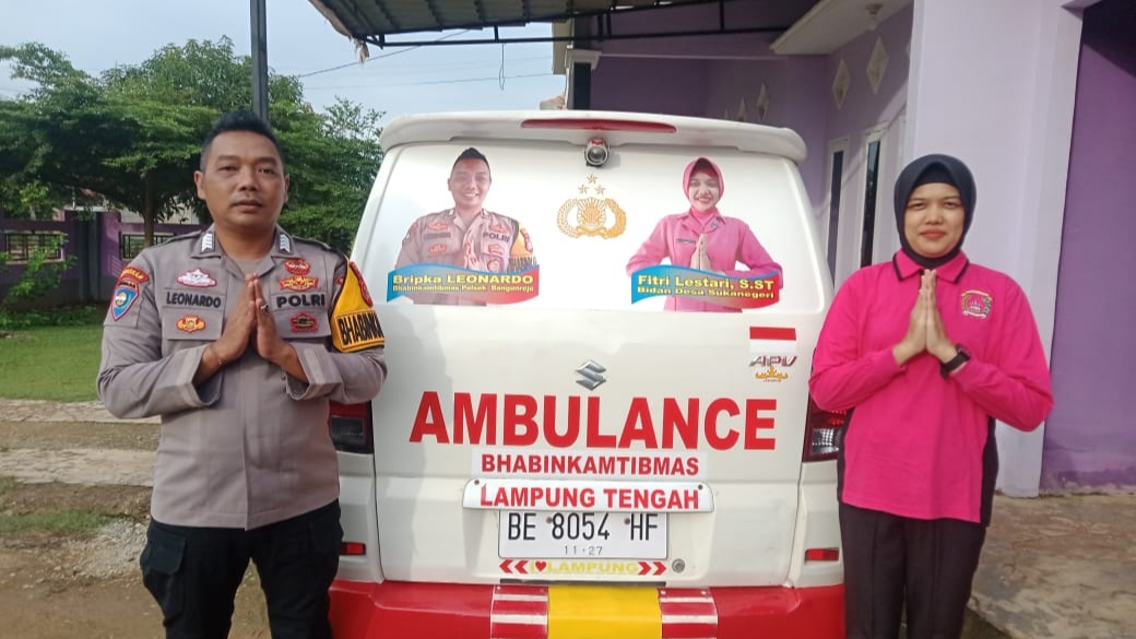 Bripka Leonardo Sediakan Ambulans Gratis untuk Warga Lampung Tengah, Dedikasi Tanpa Pamrih